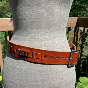 “Sexy Mama” Leather Belt Size 28